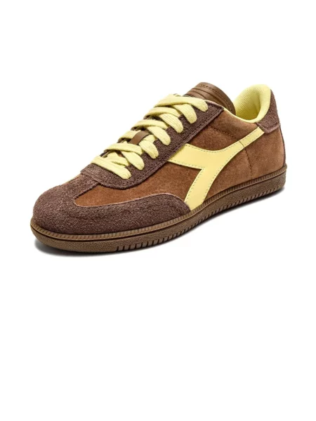 Sneakersy Diadora skórzane brązowe