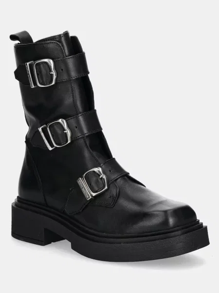 Сникърси Steve Madden Clipper Black Leather EUR 36 черно
