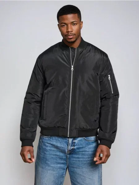 Sinsay Ocieplana kurtka bomberka czarny