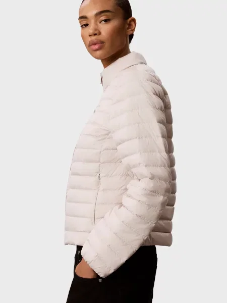 Короткий компактний пуховик Calvin Klein бежевий