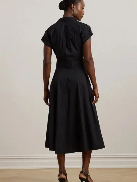 Lauren Ralph Lauren sukienka maxi rozkloszowana czarny