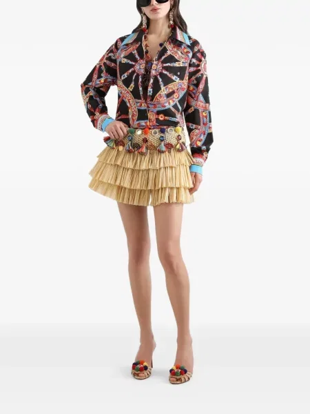 Cămașă Dolce & Gabbana cu imagine din poplin negru