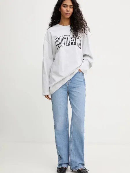 Rotate jeansy high waist niebieskie