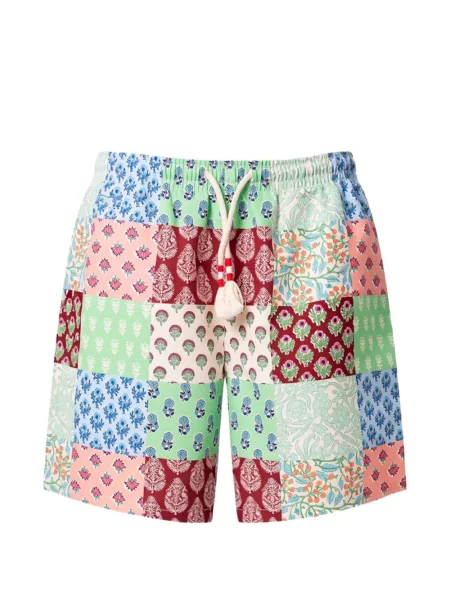 Slip de baie Mc2 Saint Barth cu model floral cu imagine verde