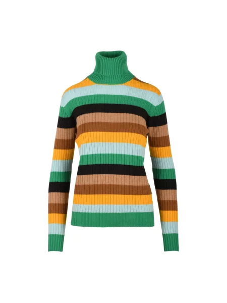 Wielobarwność sweter Drumohr z kaszmiru z wysokim kołnierzem