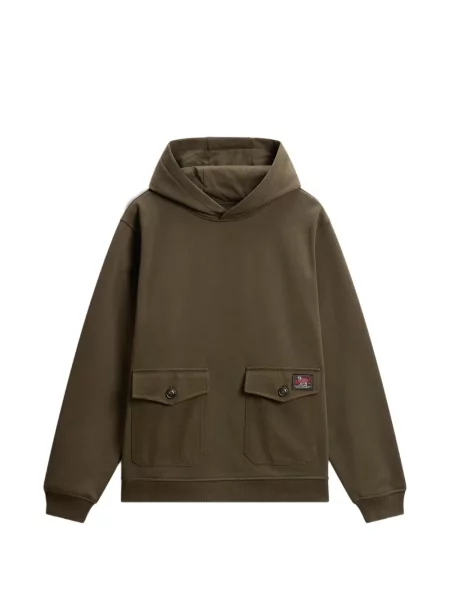 Hanorac cu glugă Woolrich verde
