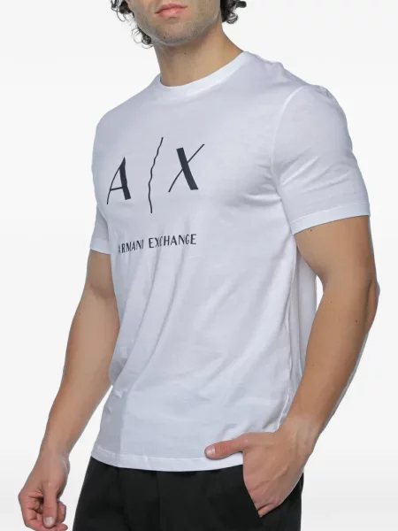 Póló Armani Exchange nyomtatás fehér