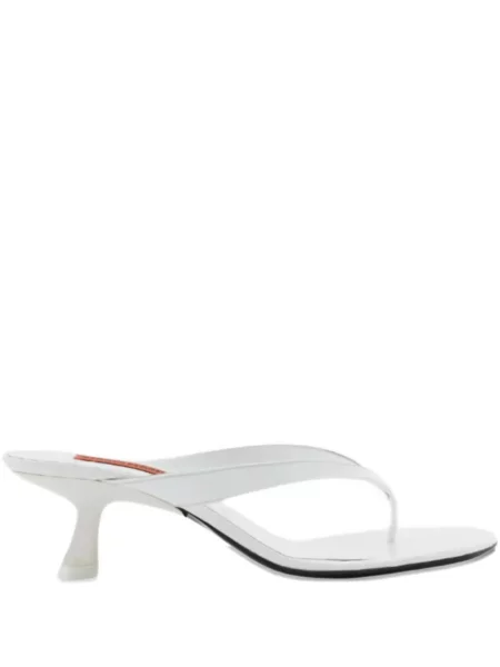 Chiloți tanga Simon Miller din piele alb