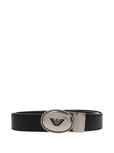 Reversibil curea Emporio Armani cu autograf negru