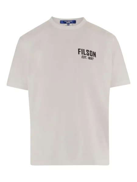 Tricou Junya Watanabe Man cu imagine cu decolteu rotund alb