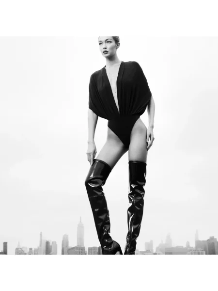 Muszkieterki Stuart Weitzman skórzane brązowe