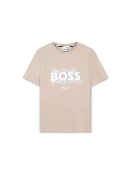 BOSS T-shirt D Regular Fit bež