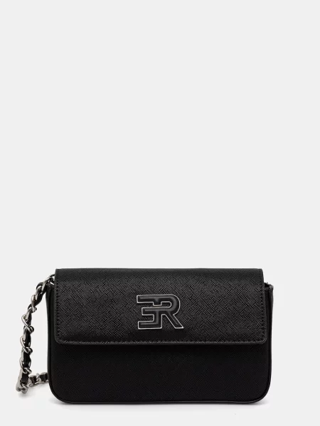 ERMANNO Firenze crossbody torba za žene od imitacije kože crna