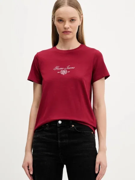 Тениска Guess Jeans дамска червено