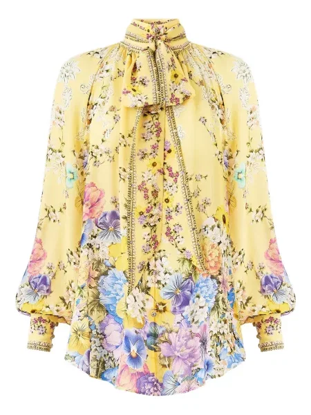 Bluză Camilla cu funde galben
