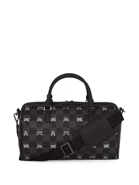Geantă shopper Sprayground în carouri negru
