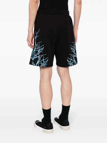 Pantaloni scurți Phobia cu broderie negru