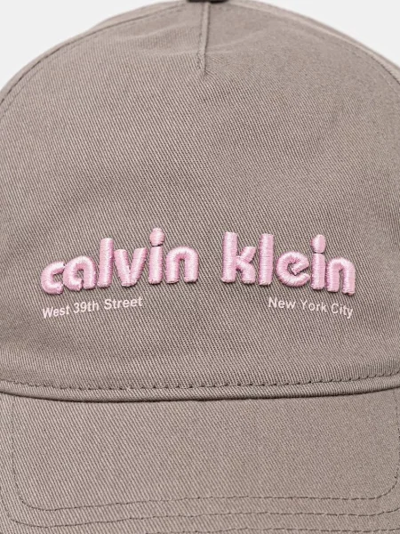 Czapka z daszkiem Calvin Klein szara