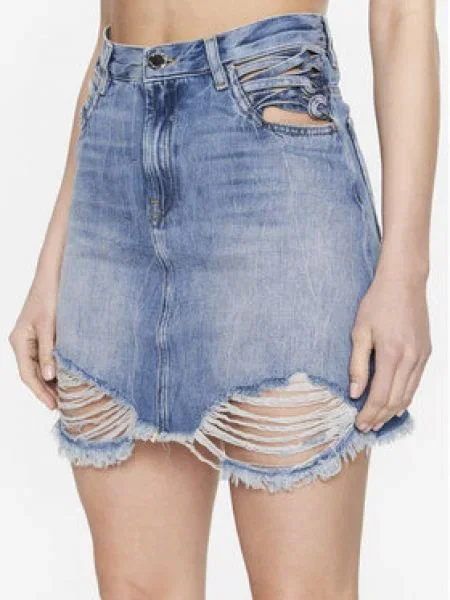 Pinko Fustă de blugi Bunkai Regular Fit albastru