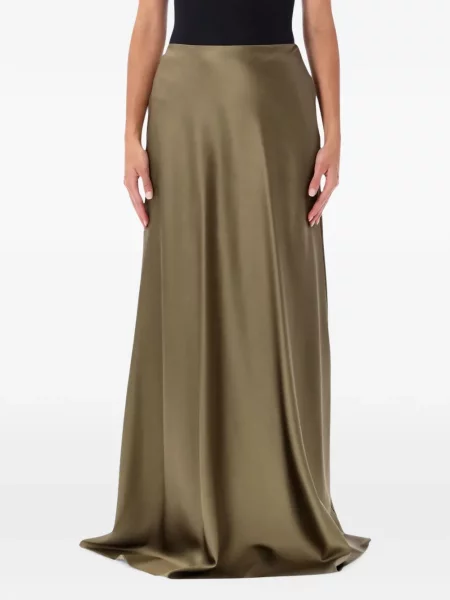 Fustă Lauren Ralph Lauren din satin evazată