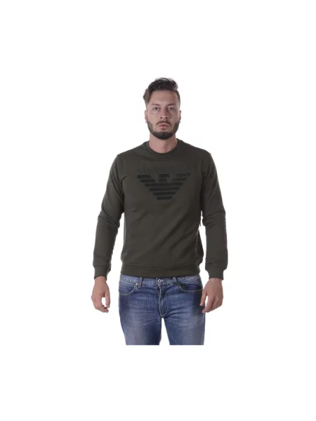 Bluza z kapturem Armani Jeans z kapturem zielona
