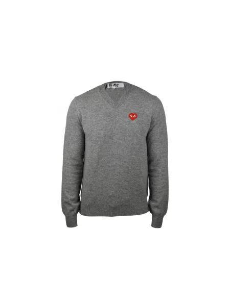 Sweter Comme Des Garcons wełniany szary