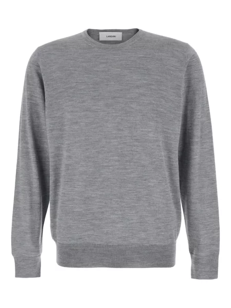 Pulover Lardini tricotate cu decolteu rotund gri
