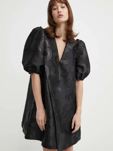 Stine Goya rochie negru mini oversize