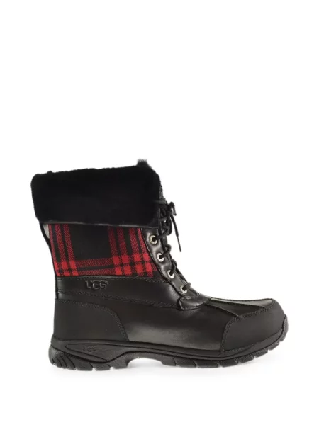 Botine Ugg în carouri negru
