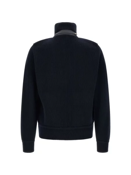 Matlasat geacă Tom Ford tricotate albastru