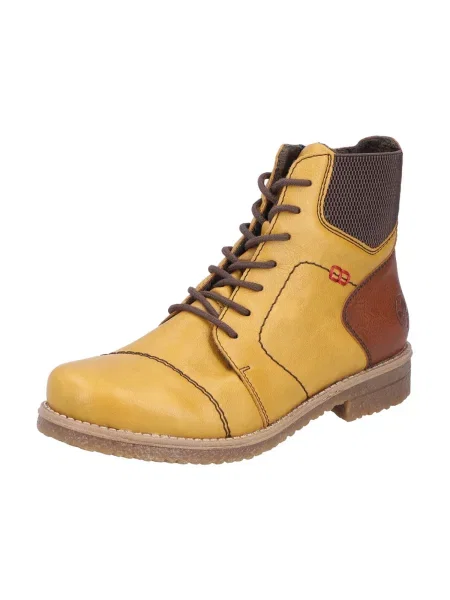 Rieker Ghete cu șireturi maro galben