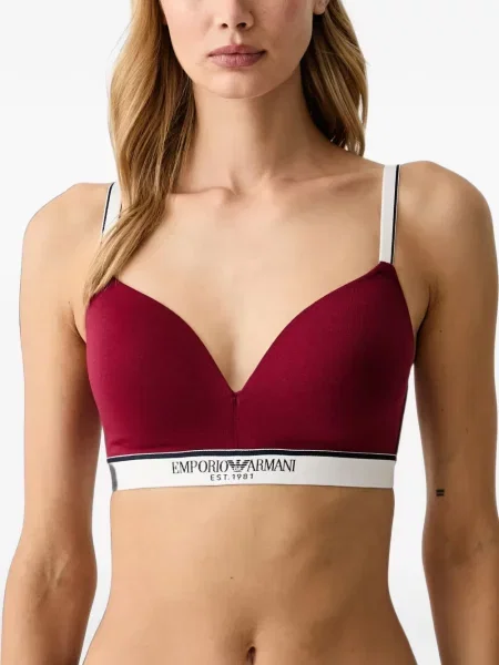 Sutien triunghi Emporio Armani cu autograf roșu