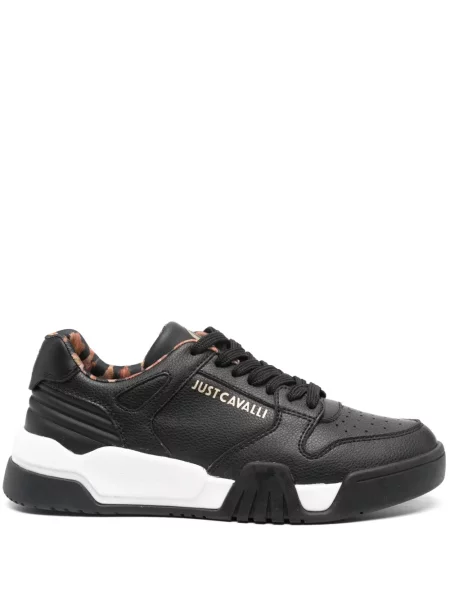 Sneakerși Just Cavalli din piele negru