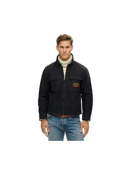Sako Superdry zaplátaný modrá