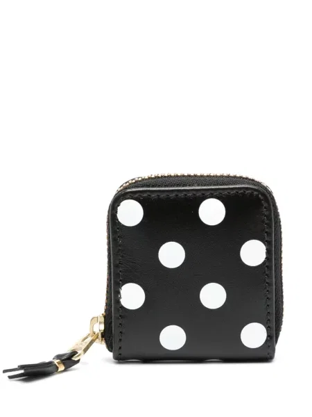 Portofel Comme Des Garçons Wallet din piele cu buline negru