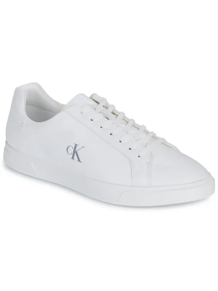 Pantofi Calvin Klein Jeans din piele alb