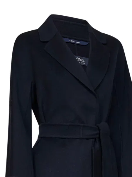 Cu centură palton 's Max Mara de lână albastru