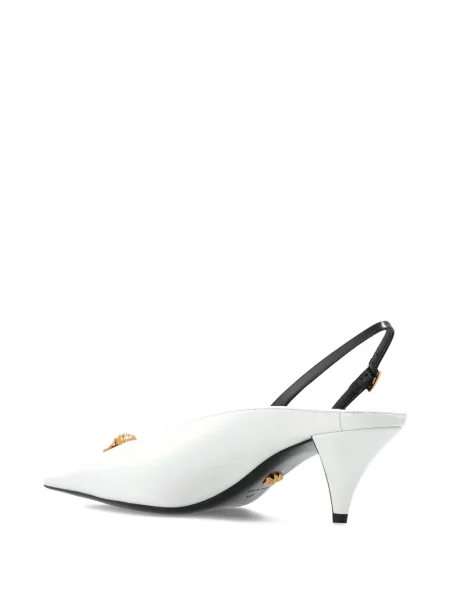 Pantofi cu toc Versace din piele alb