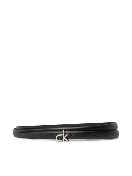 Calvin Klein Dámsky opasok Ck Buckle Skinny Belt čierna