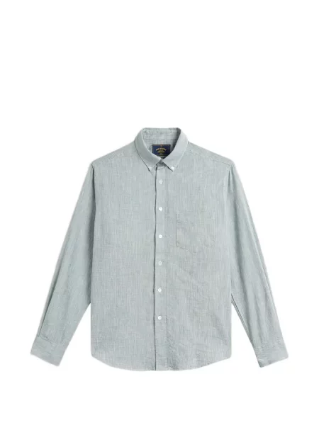 Cămașă Portuguese Flannel cu guler nasturi de flanelă albastru