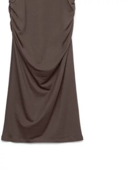 Koktejlové šaty Vero Moda hnědé
