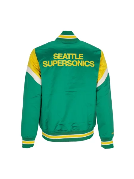 Kurtka bomber Mitchell & Ness zielony