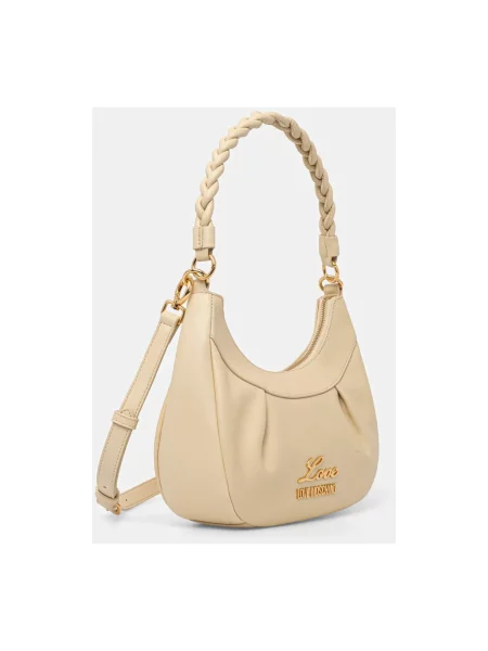 Torebka crossbody Love Moschino skórzana beżowa