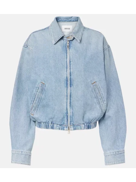 Kurtka jeansowa Agolde niebieska
