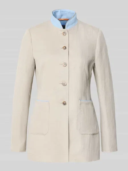 Marynarka o kroju slim fit z Mieszanka lnu i bawełny White Label