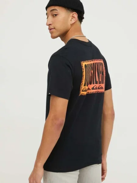 Quiksilver Tricou Long Fade negru