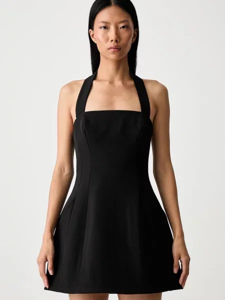 Bardot rochie evazată NEVELLE negru