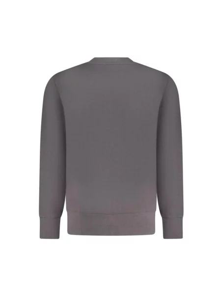 Bluza nierozpinana Calvin Klein Jeans z dekoltem w kształcie litery U szara
