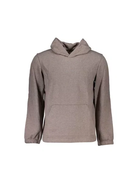 Bluza z kapturem Calvin Klein brązowa