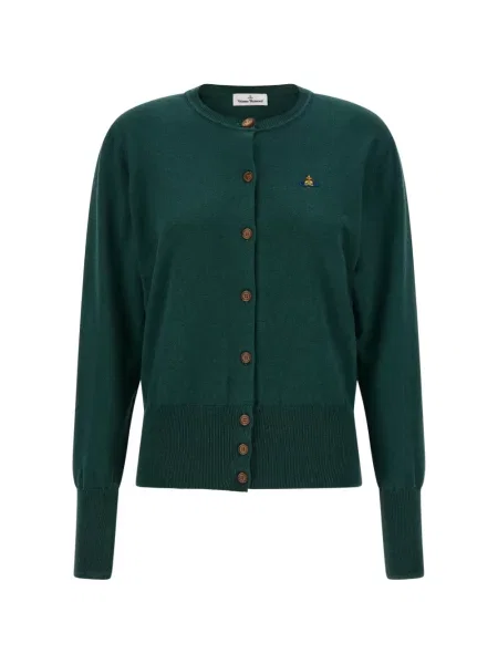 Cardigan Vivienne Westwood cu broderie verde